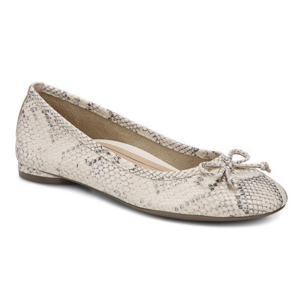 Vionic Flats Ireland - Callisto Flat Cream - Womens Shoes Online | ROUCT-1856